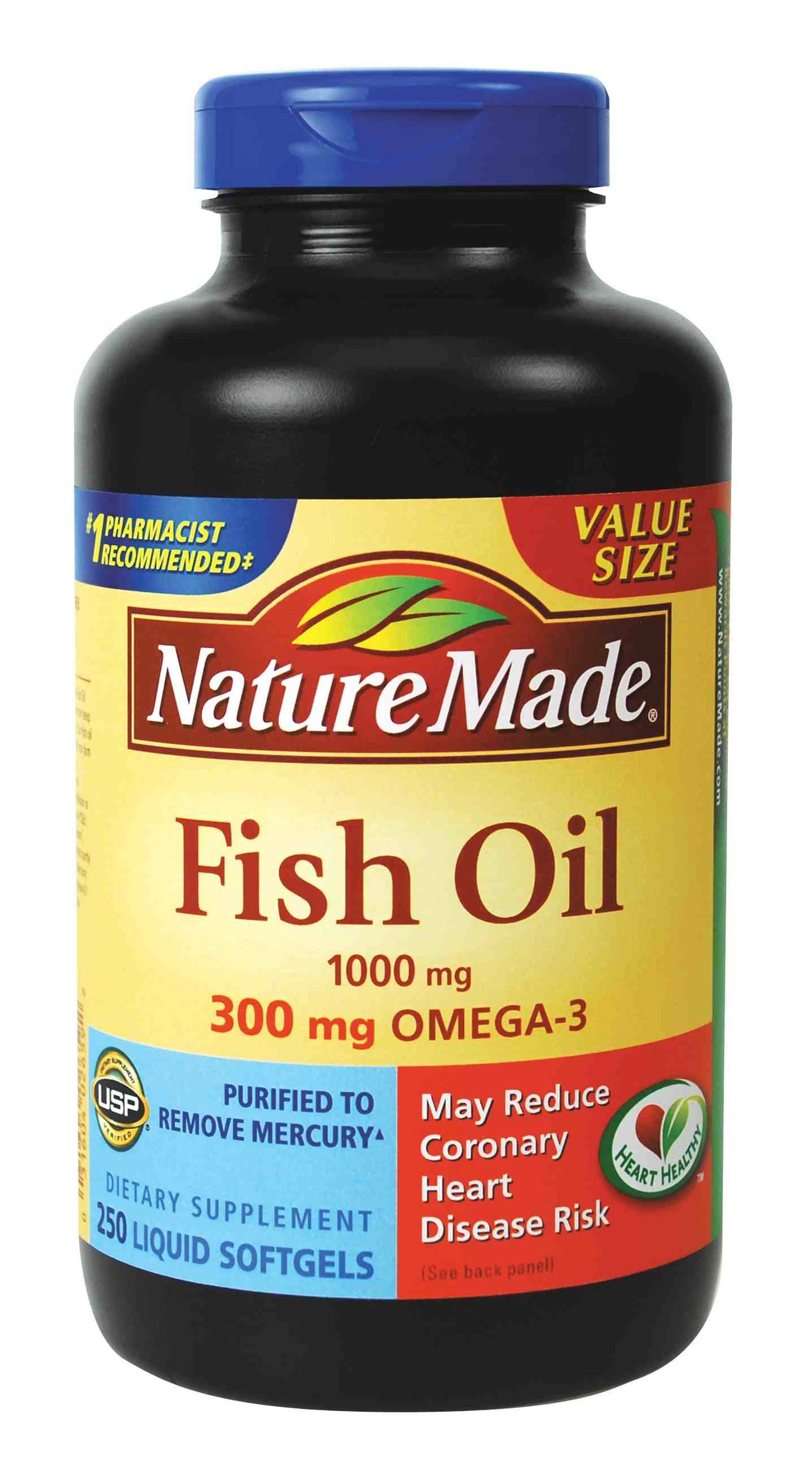 Nature Made Fish Oil Dietary Supplement - 1000mg, Value Size, Softgels, 250ct