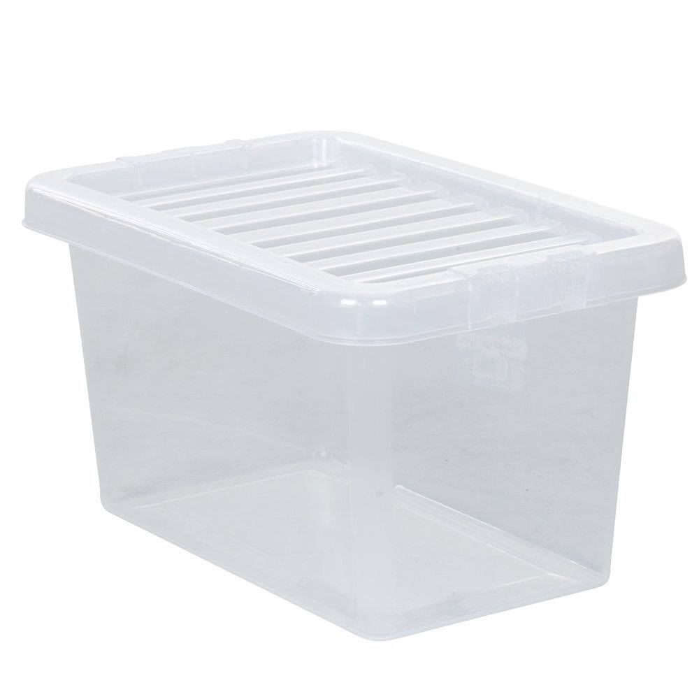 Wham Storage SINGLE - 7 Litre Crystal Plastic Storage Box with Lid (25
