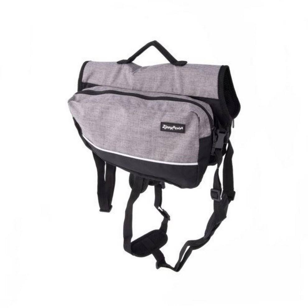 (S, Grey) Zippy Paws Graphite Backpack