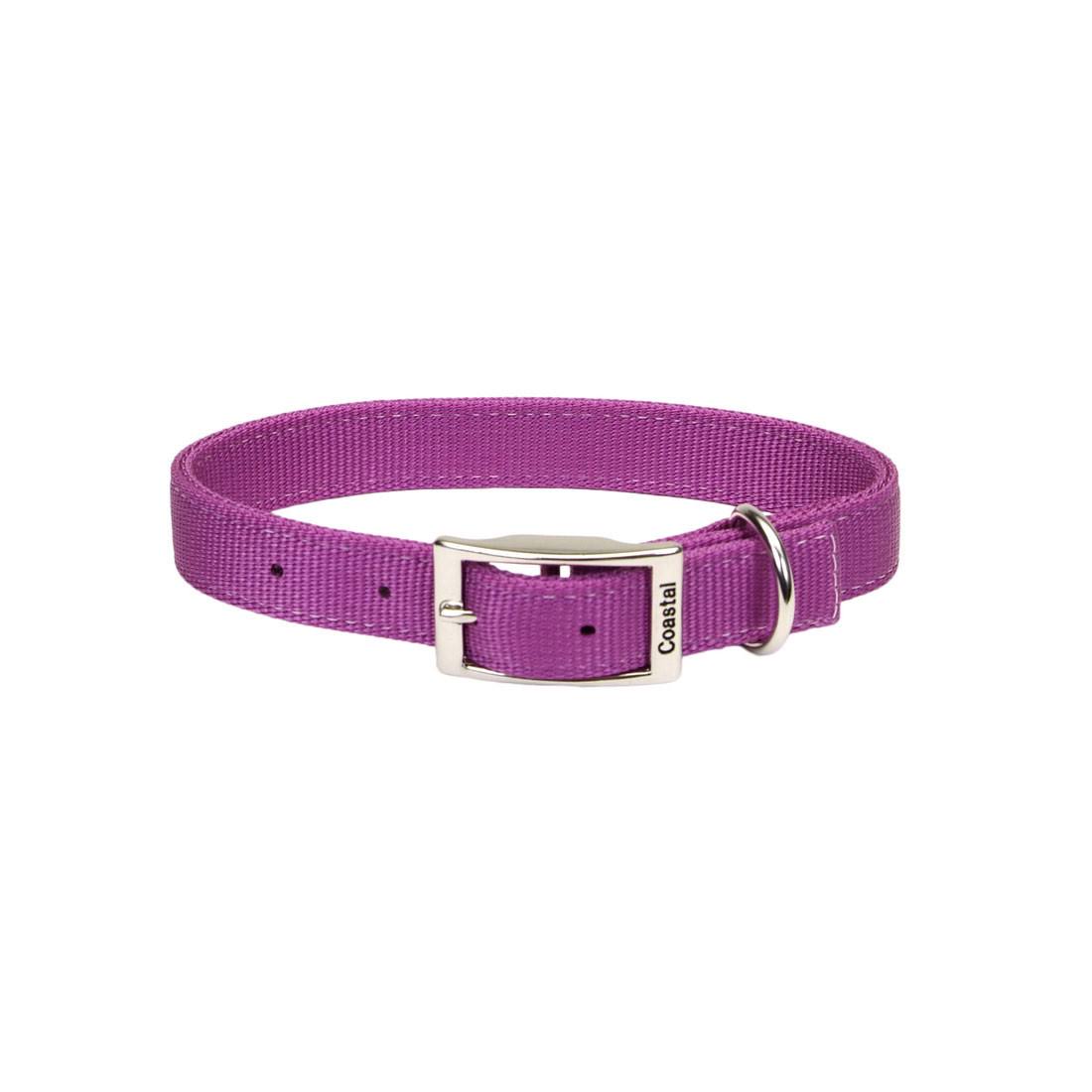 Coastal Pet Products Nylon Double-Ply Dog Collar - Purple, 1in x 22in