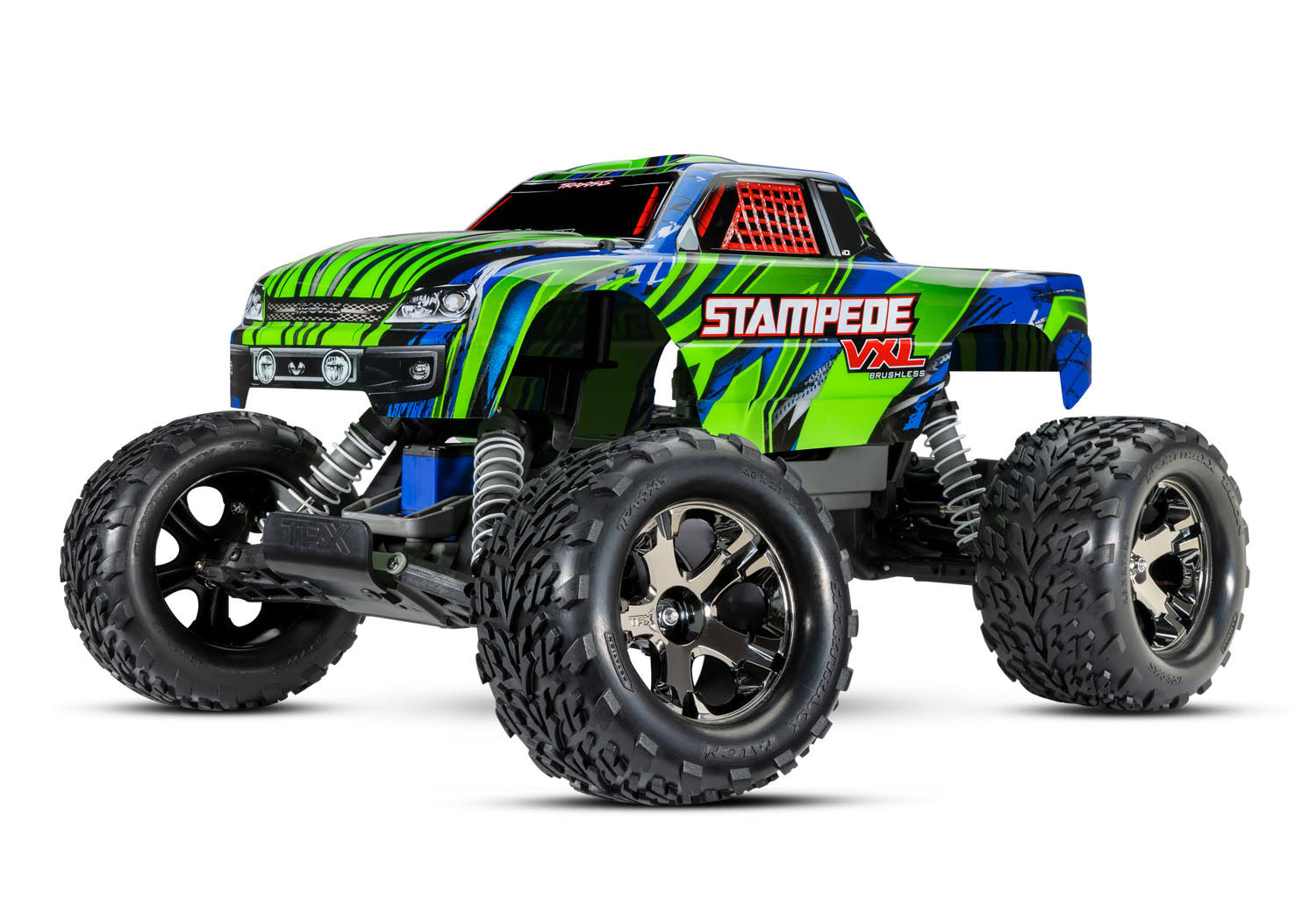 Traxxas - Stampede VXL RTR 2WD RC Truck with Magnum 272R Transmission - Green - 1/10 Scale - Battery & Charger Not Included (36076-74-GRN)