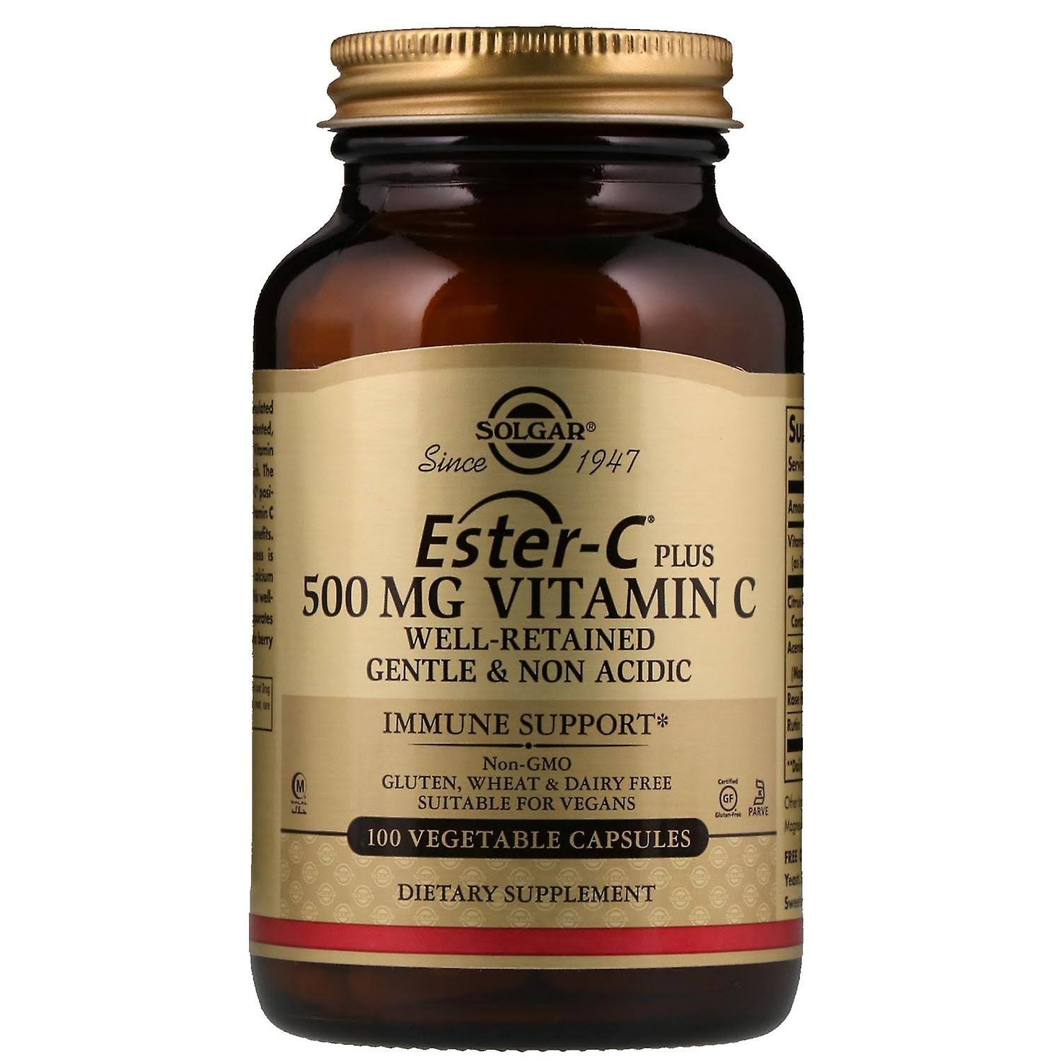 Solgar Ester-C Plus 500 mg Vitamin C Vegetable Capsules