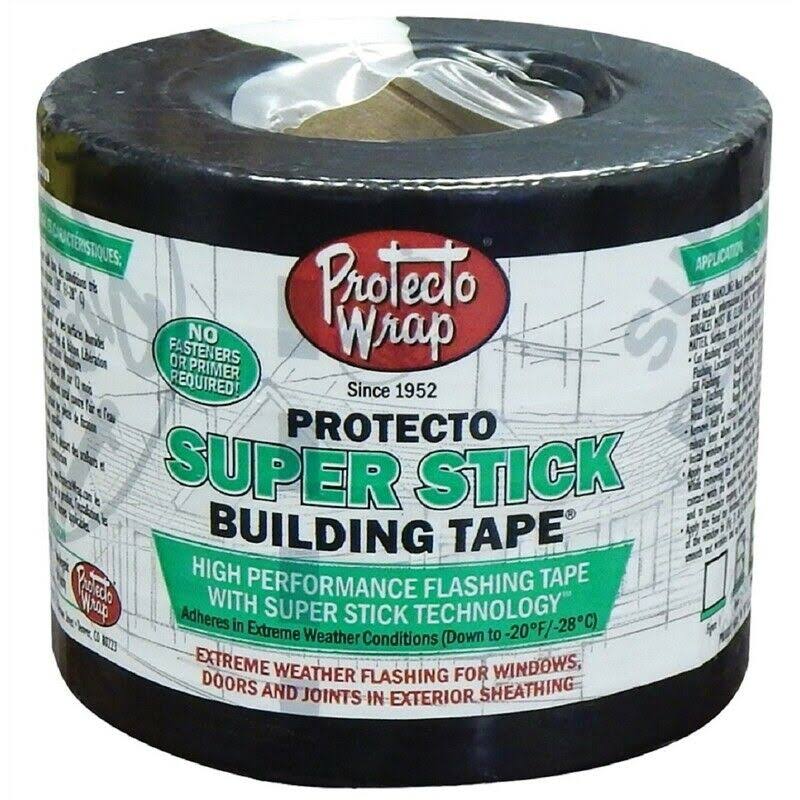 Protecto Wrap Super Stick Building Tape - 4"x75' Roll