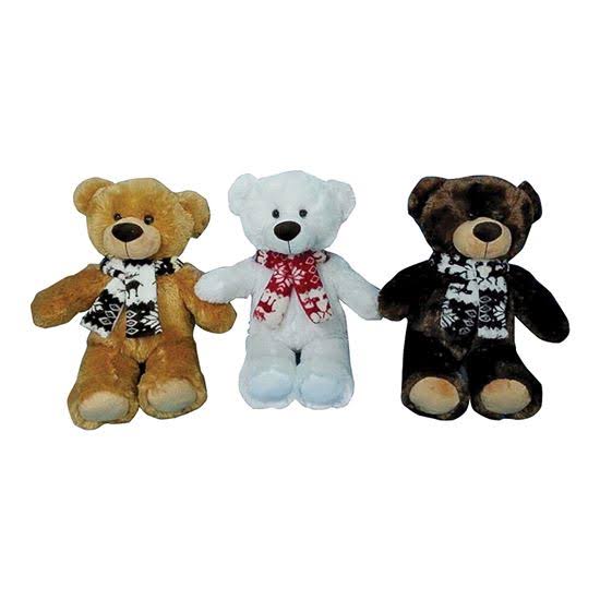 Santas Forest Christmas Bear, Assorted, 18 in H 12 Pack