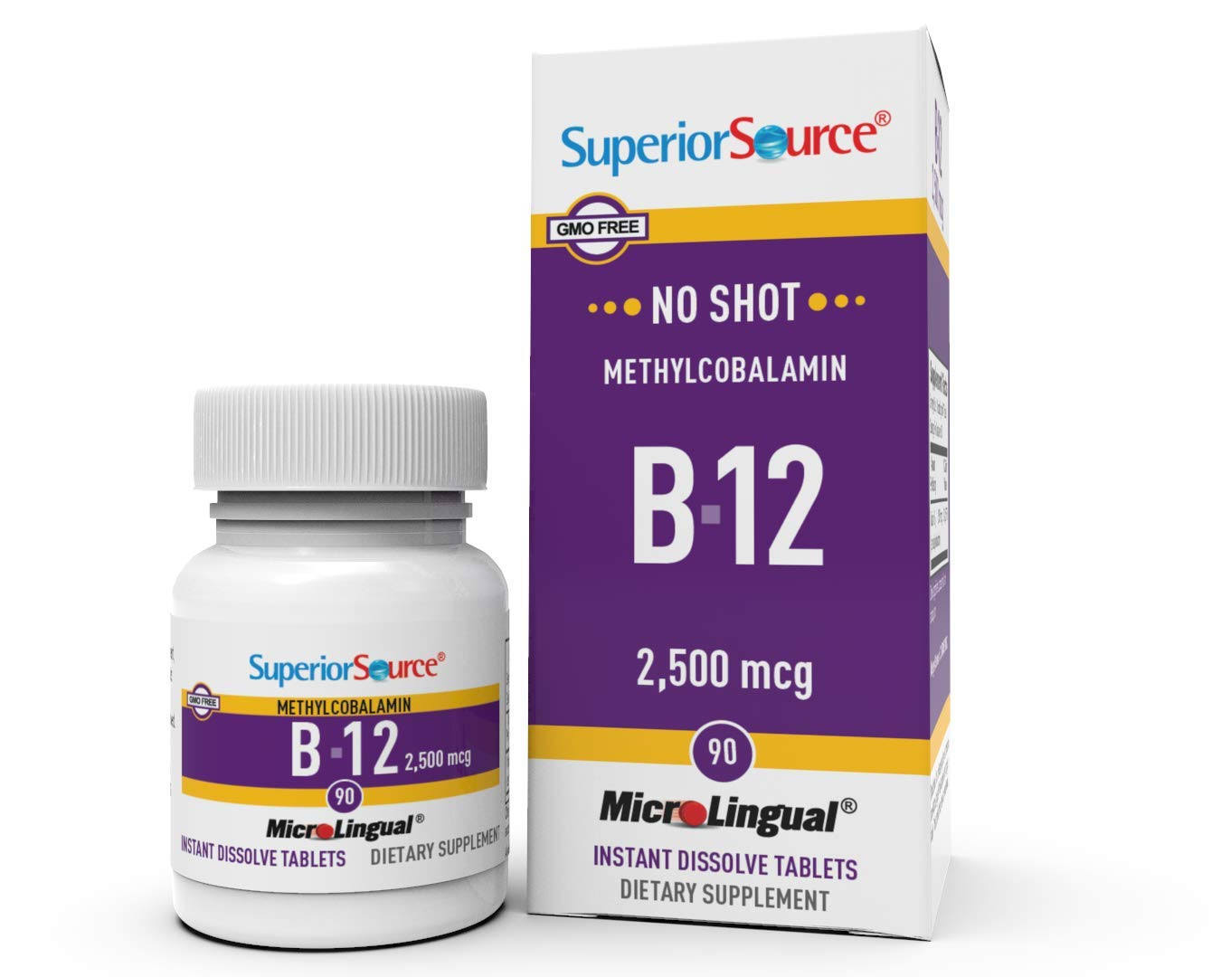 Superior Source - No Shot Methylcobalamin B-12 2,500 mcg - 90