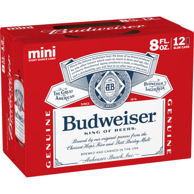 Budweiser Beer - 12 Cans