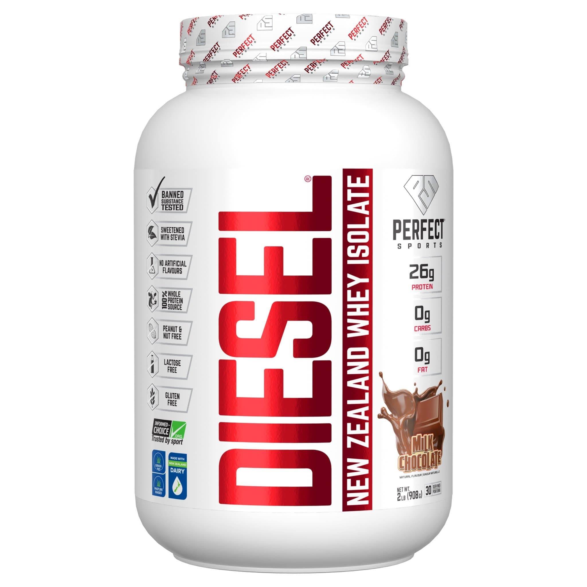 Perfect Sports DIESEL New Zealand Whey Isolate, Chocolate Mint / 2lb