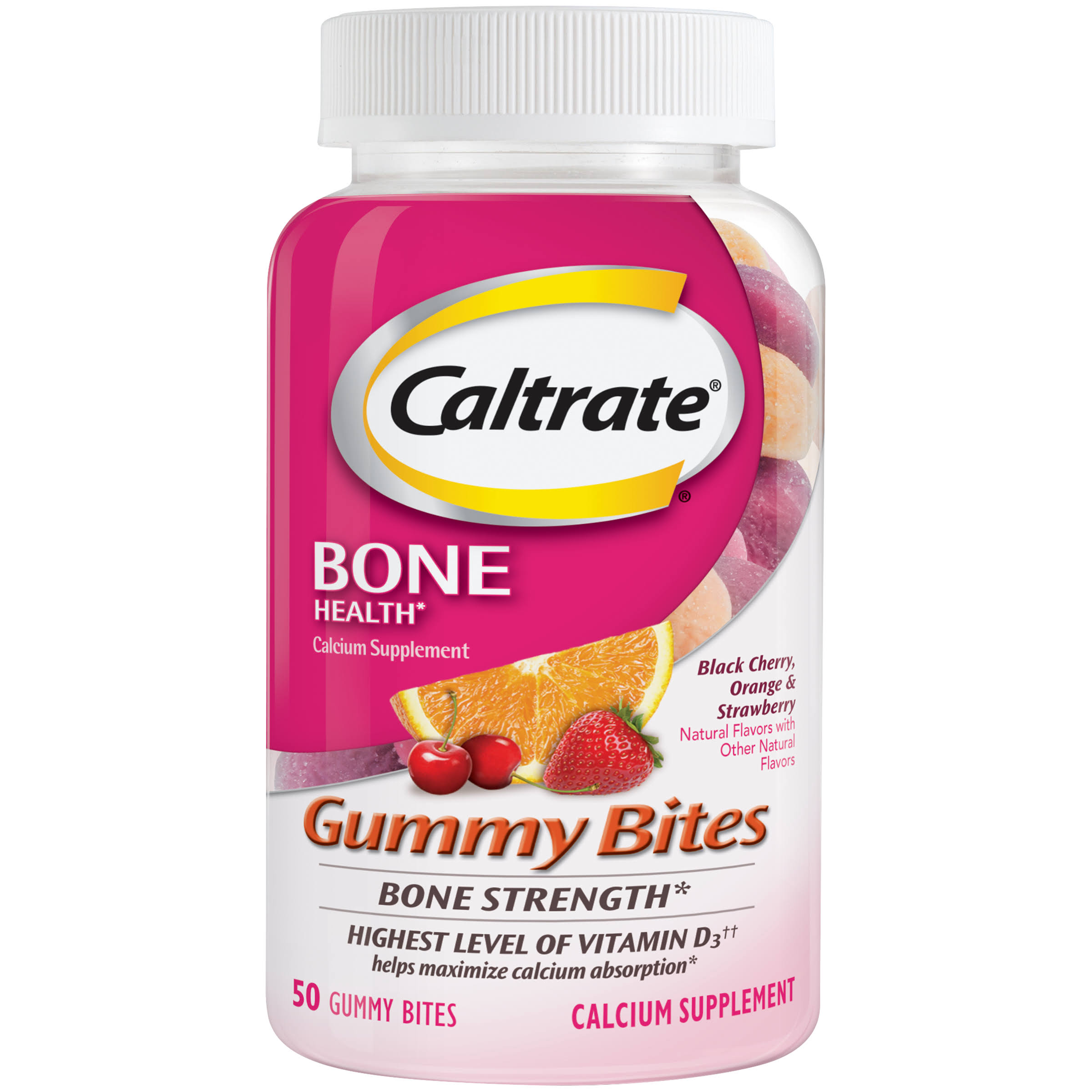 Caltrate Calcium and Vitamin D3 Gummy Bites Dietary Supplement - 50ct