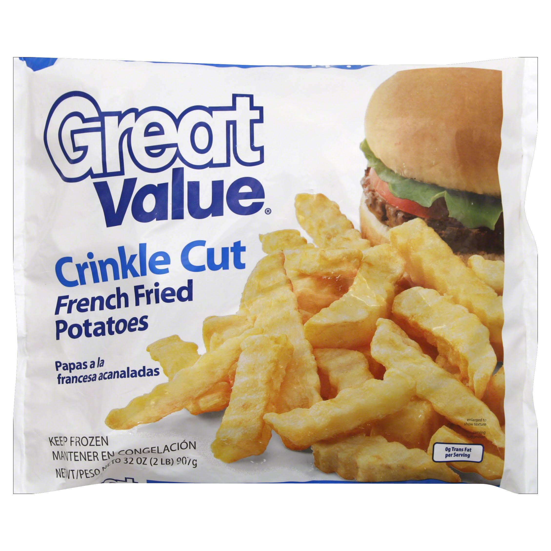 Great Value French Fried Potatoes, Crinkle Cut - 32 oz