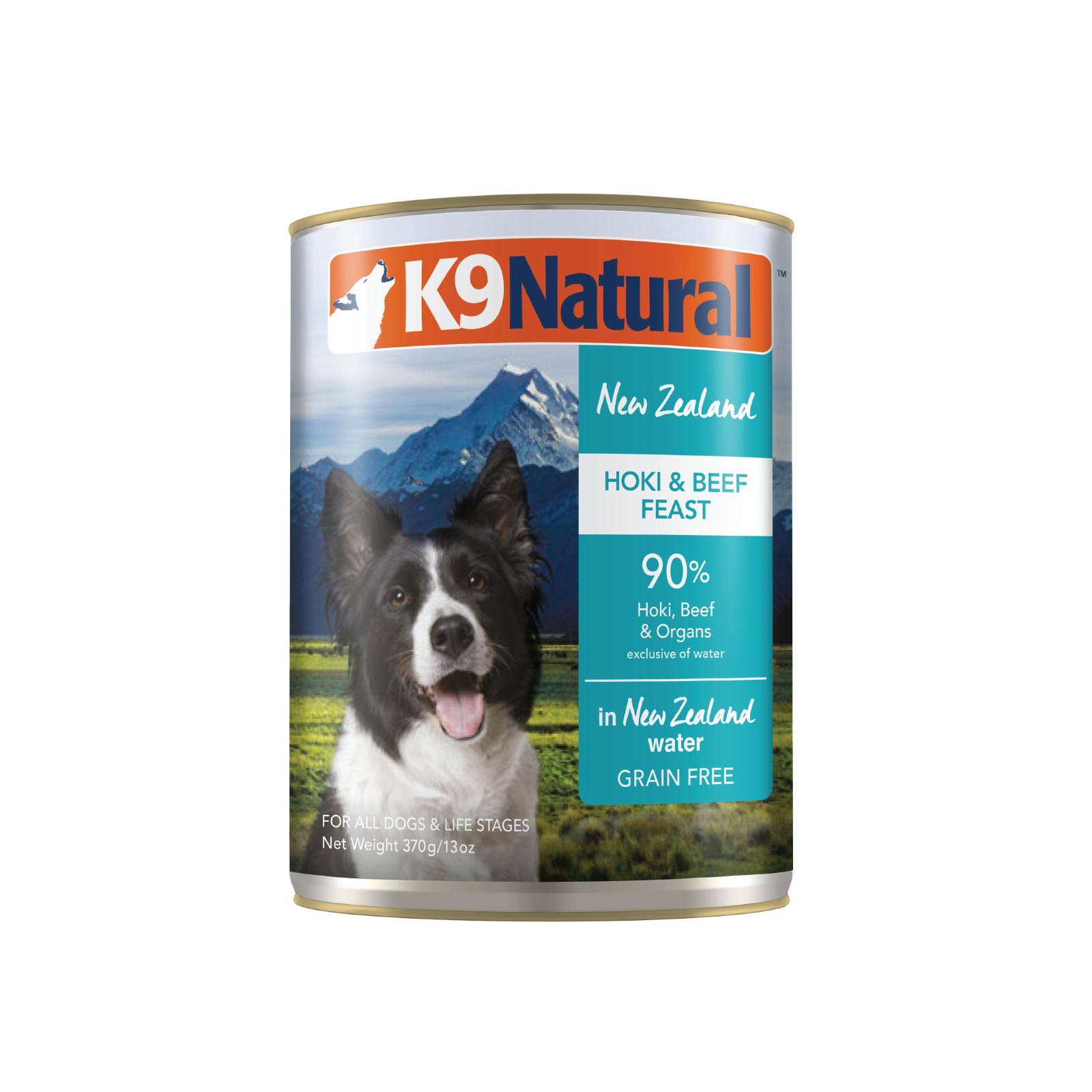 K9 Natural Hoki and Beef Feast Wet Dog Food 370g