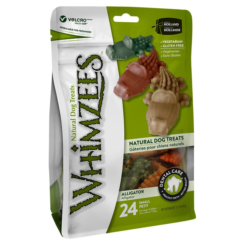 Paragon Whimzees Dental Dog Chews - Alligator, Small, 24 Count