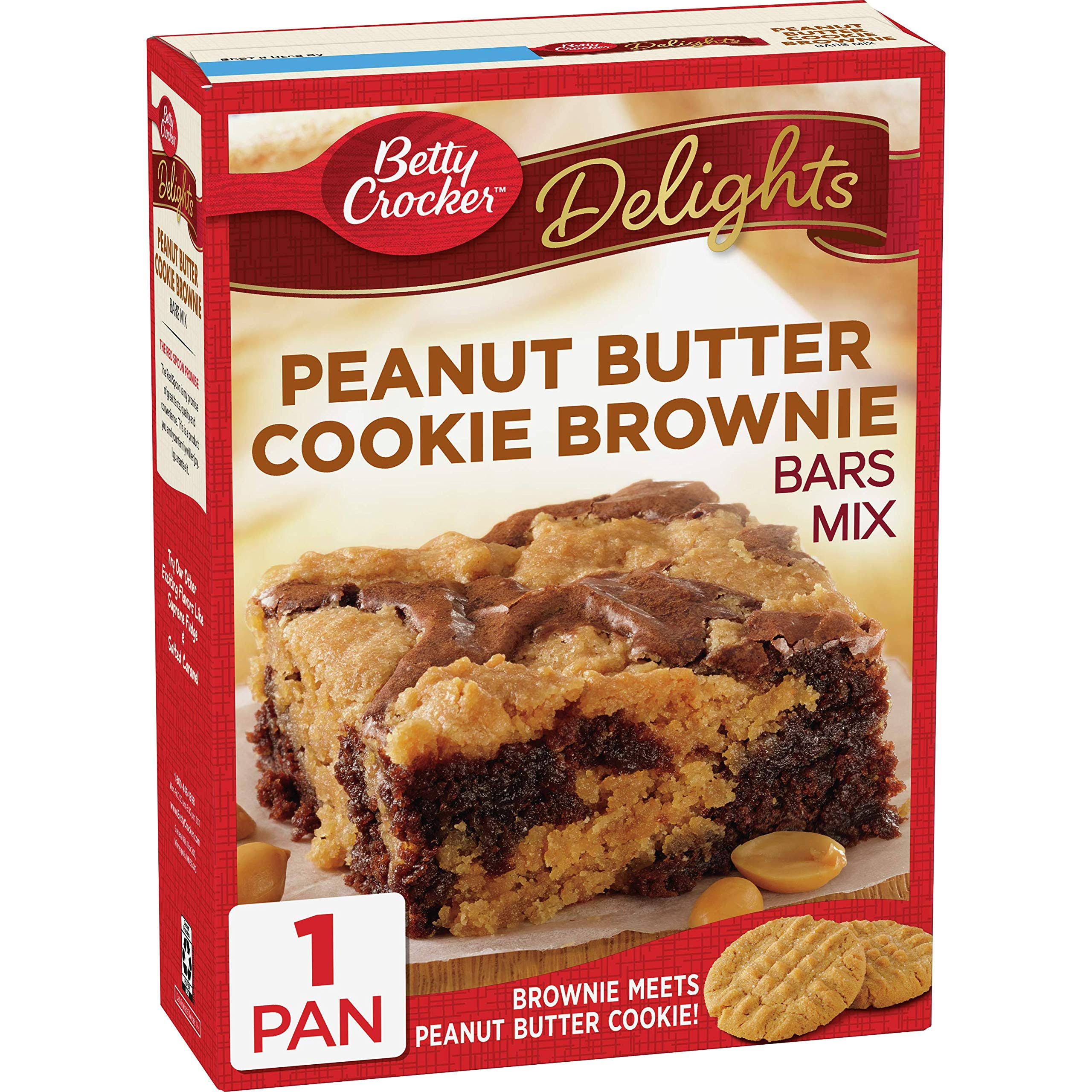 Betty Crocker Delights Peanut Butter Cookie Brownie Bars Mix - 17.2oz