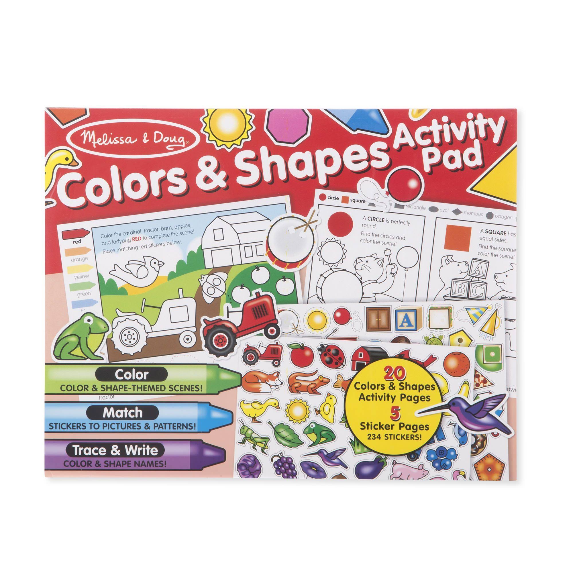 Melissa Doug Activity Pad Colours Shapes 8564