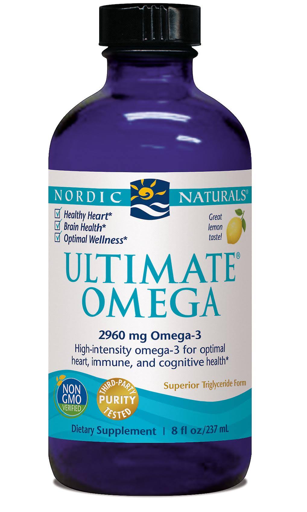 Nordic Naturals Ultimate Omega, 2840mg, Lemon, 237 ml.