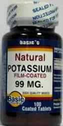 Basic Vitamins Natural Potassium - 100 Tabs