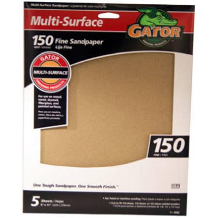 Ali Industries Sandpaper - 150 Grit, 5 Sheets