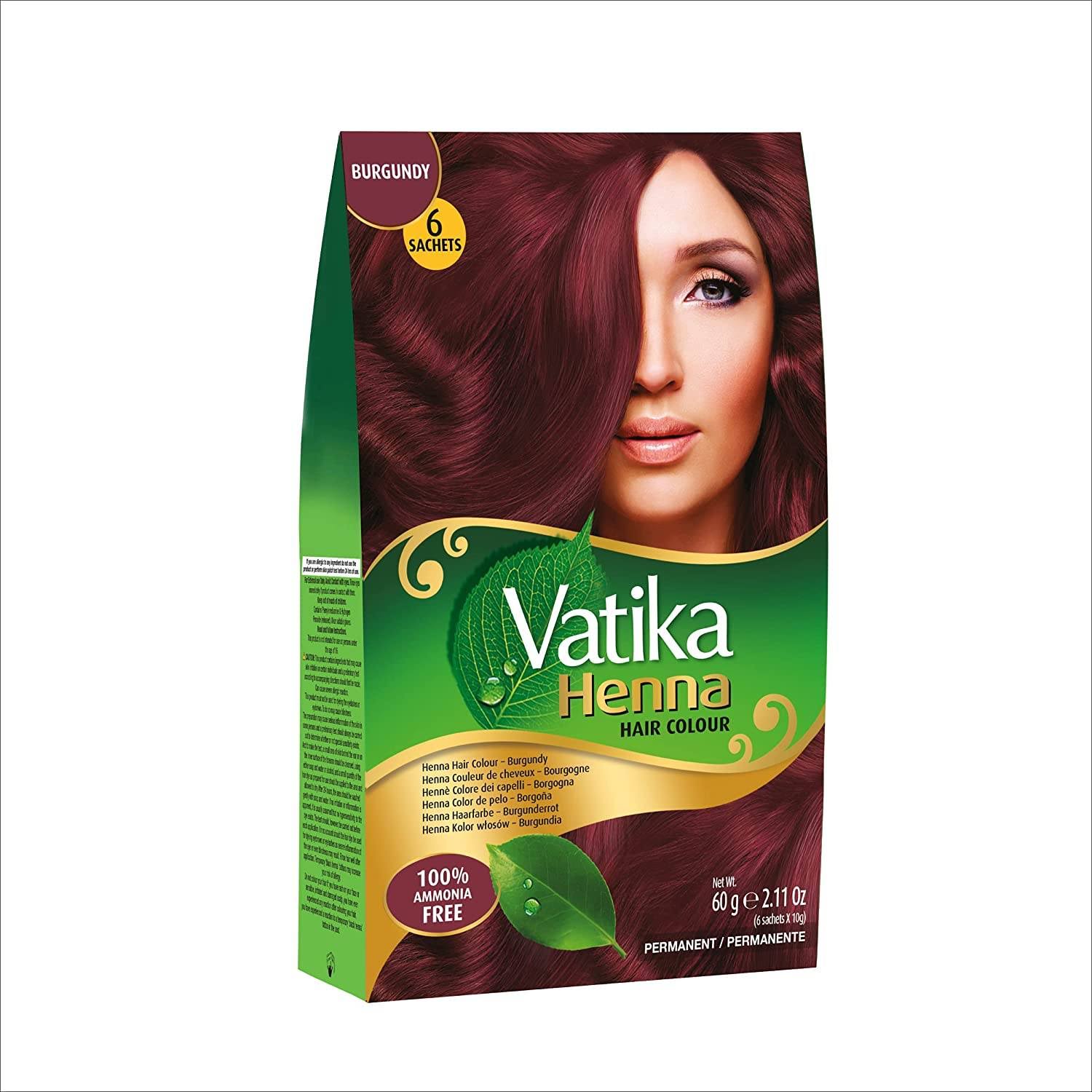 Vatika Henna Hair Colour - Burgundy, 60g