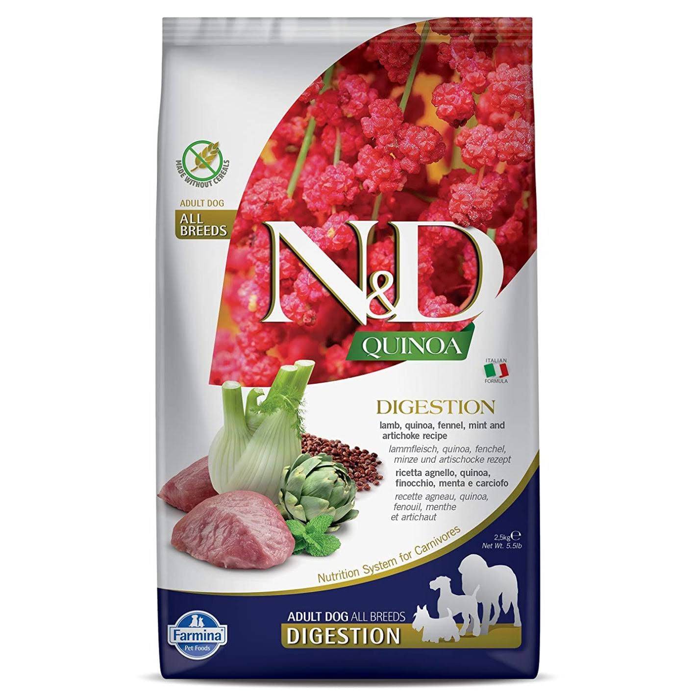 Farmina N&D Quinoa Digestion Lamb Dry Dog Food, 15.4-lb