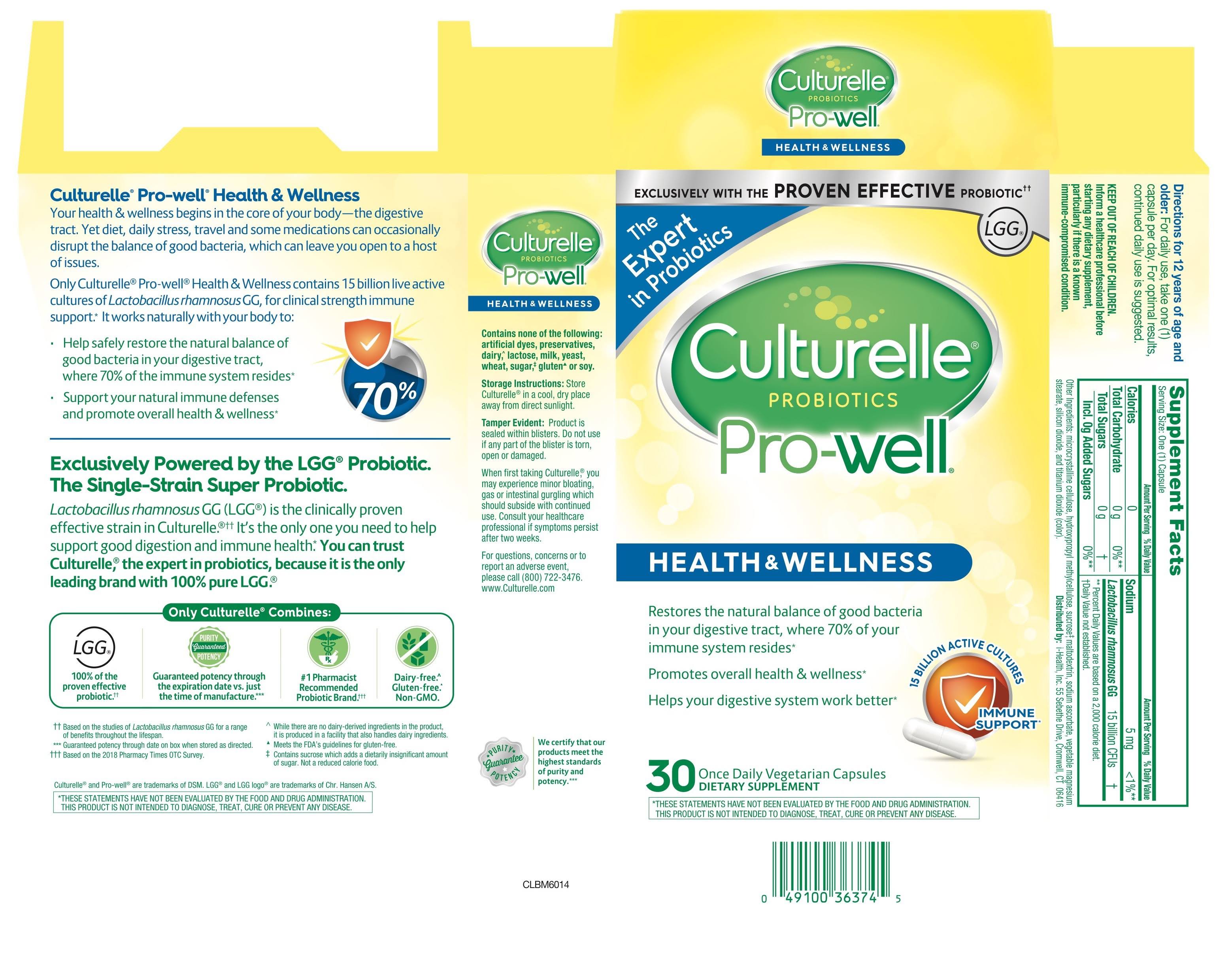 Culturelle Immunity Probiotic - 30 Vegetarian Capsules
