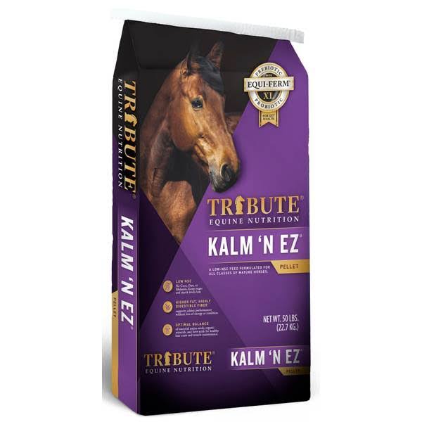 Tribute Equine Nutrition Kalm N& EZ Horse Feed, 50-lb Bag