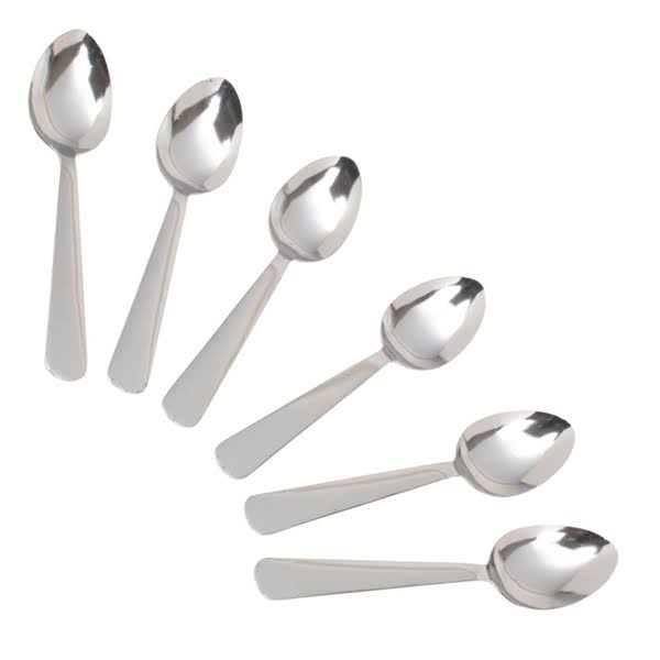 Kitchen Craft Deluxe Stainless Steel Teaspoons- Set of Six