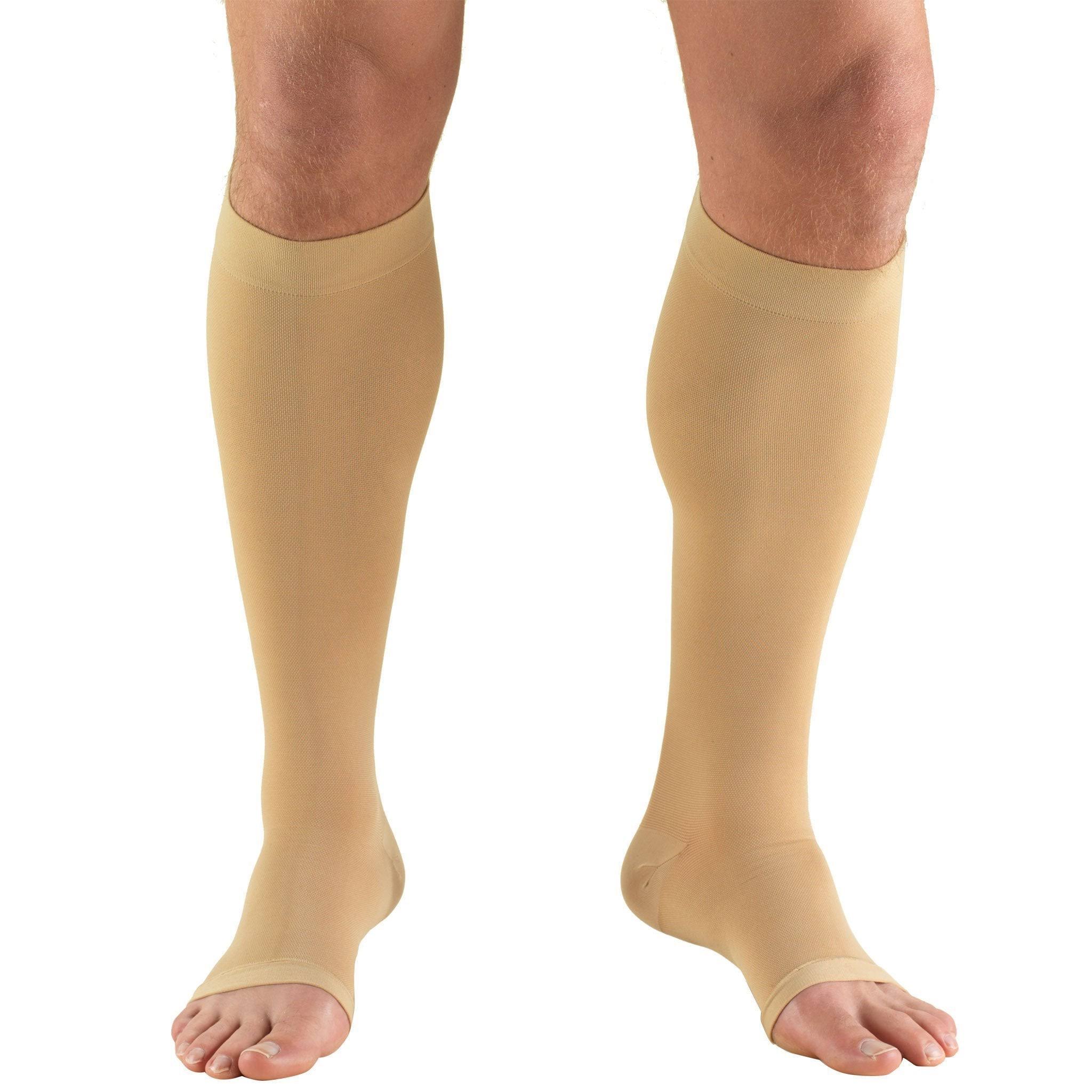 Truform 15-20 mmHg OPEN-TOE Knee High / X-Large / Beige