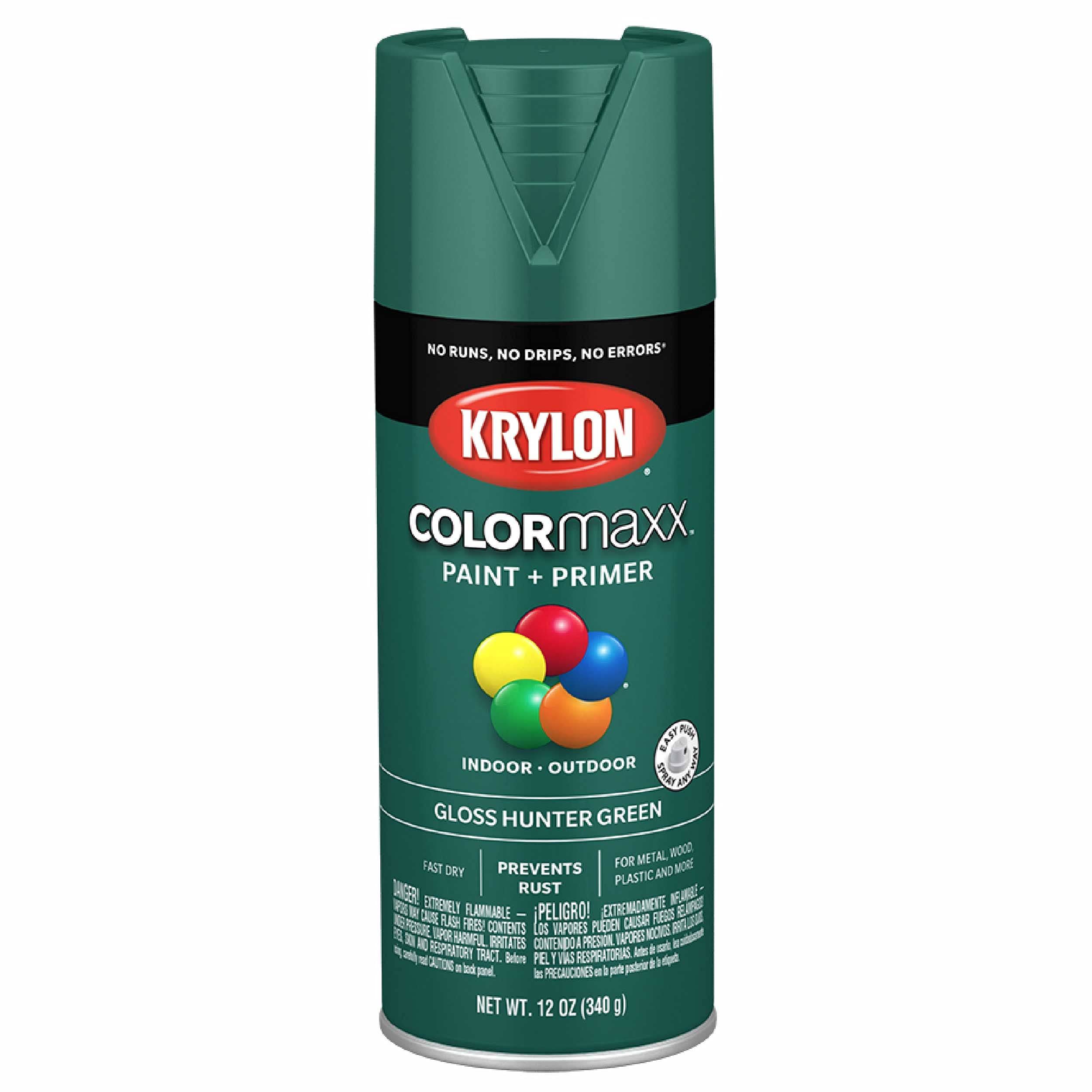 Krylon K05523007 COLORmaxx Spray Paint Gloss Hunter Green 12 Ounce