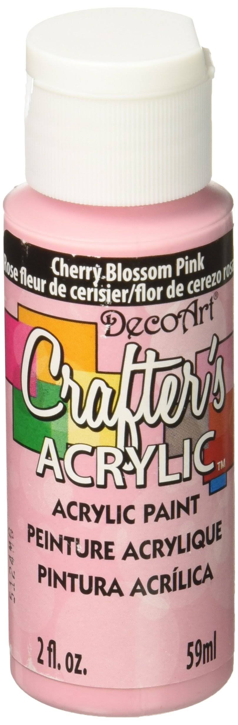 DecoArt Crafters Acrylic Paint - Cherry Blossom Pink Artists, 59ml