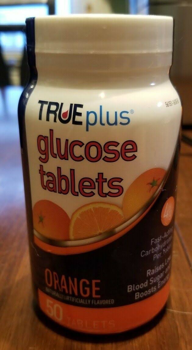 Trueplus? Glucose Tablets, Orange Flavor - 50ct Bottle ? 6 Pack