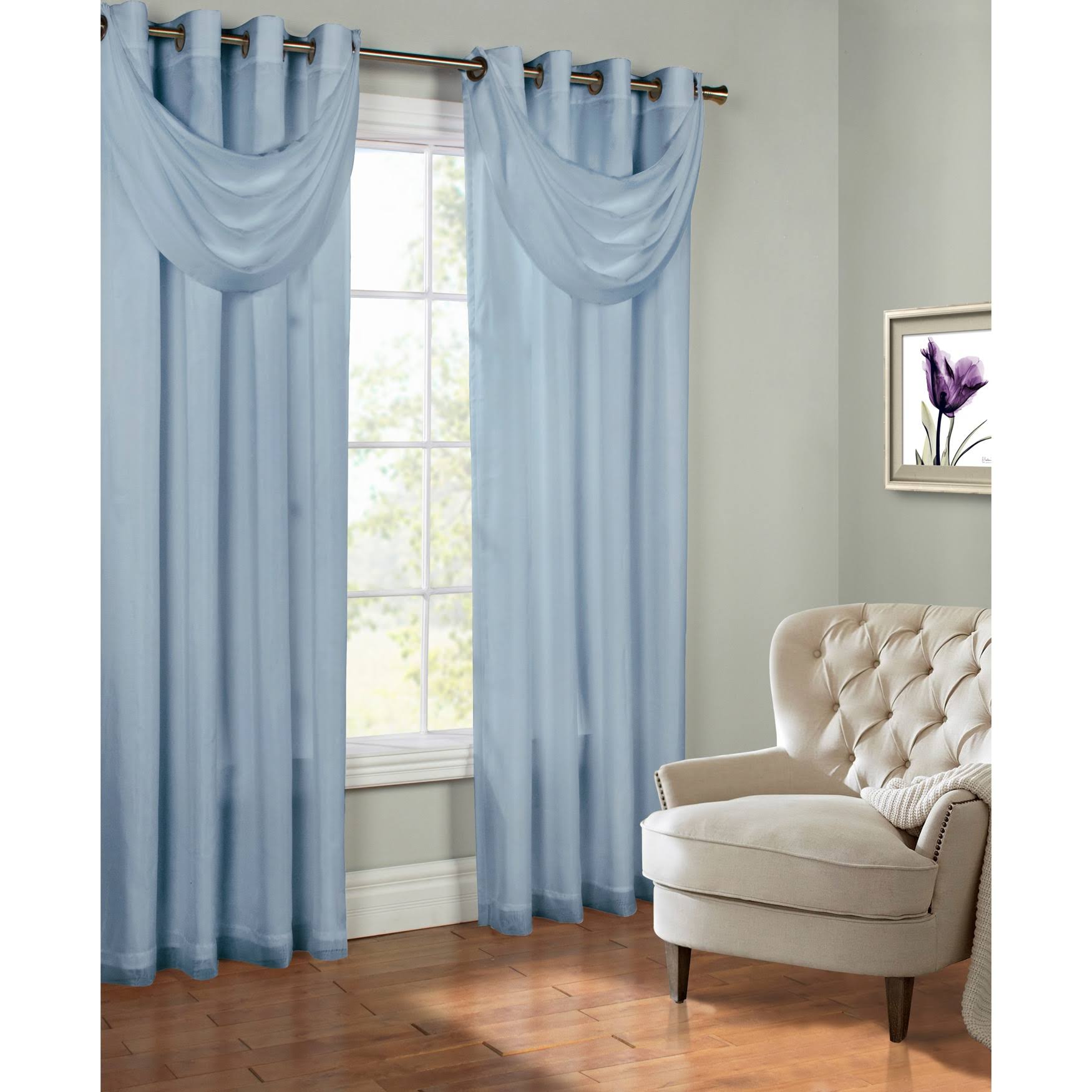 Commonwealth Rhapsody Lined Solid Sheer Grommet Curtain Panel | Decor