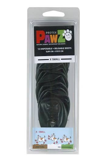 Pawz Water-Proof Dog Boots - Black, X-Small