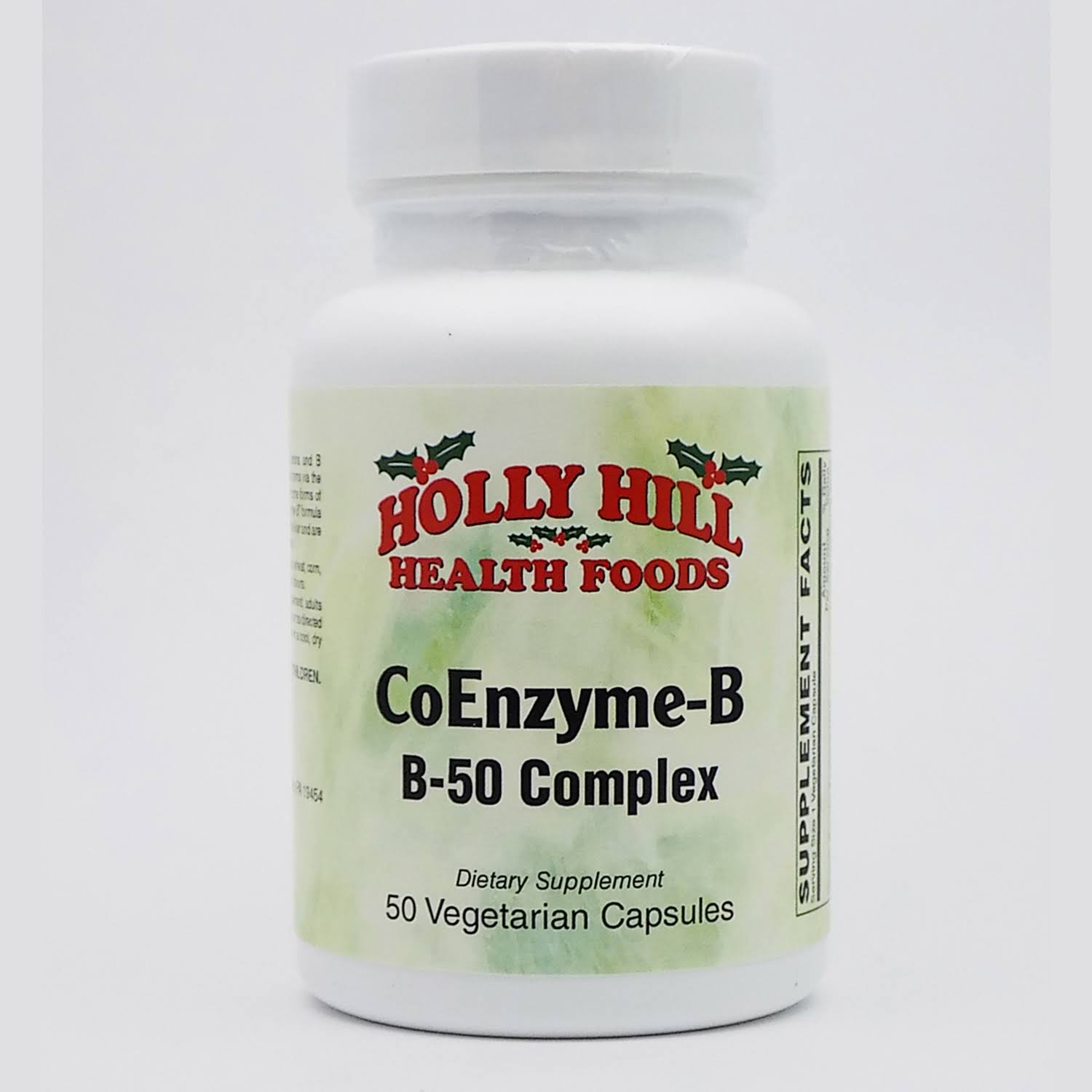 Holly Hill Health Foods, CoEnzyme-B, B-50 Complex, 50 Vegetarian Capsules