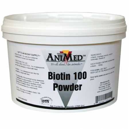 Animed Biotin 100 Powder Horse Supplement - 5lbs