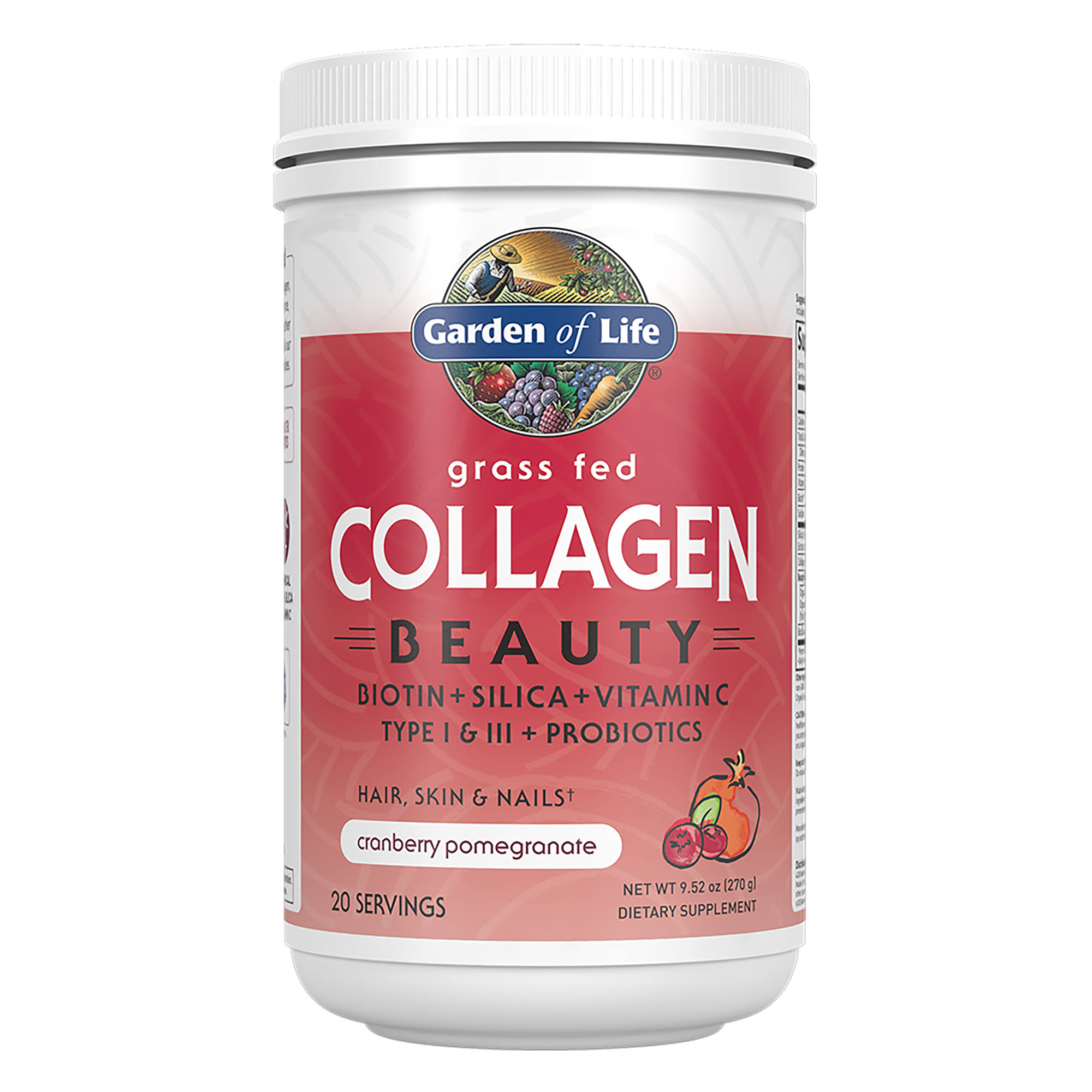 Garden Of Life Collagen, Cranberry Pomegranate, Grassfed, - 9.52 oz