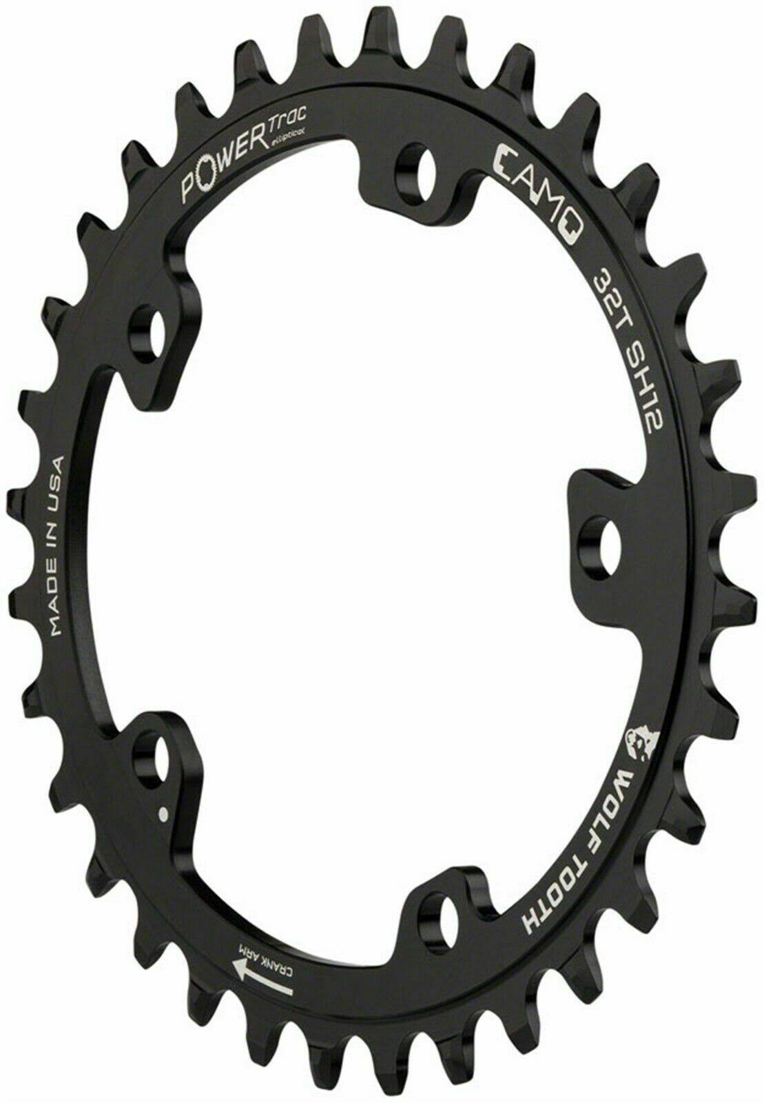 Wolf Tooth Components Camo Hyperglide+ Aluminum Elliptical Chainring | 32T