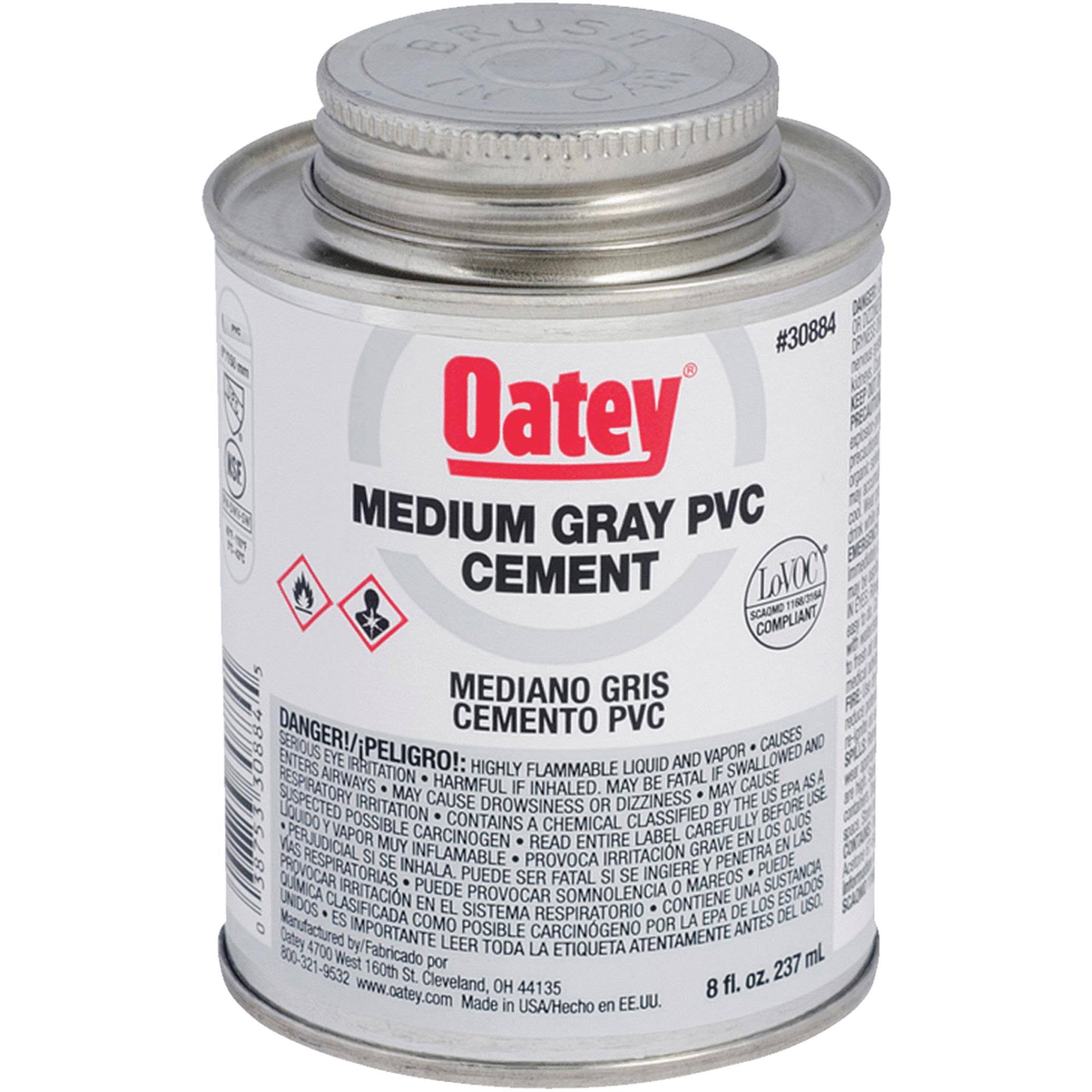 Oatey Medium Gray Pvc Cement - 8oz
