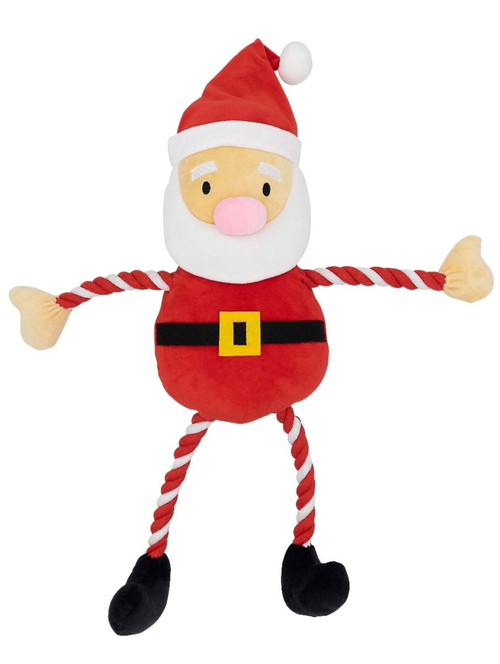 Good Boy Christmas Hug Tug Santa Dog Toy