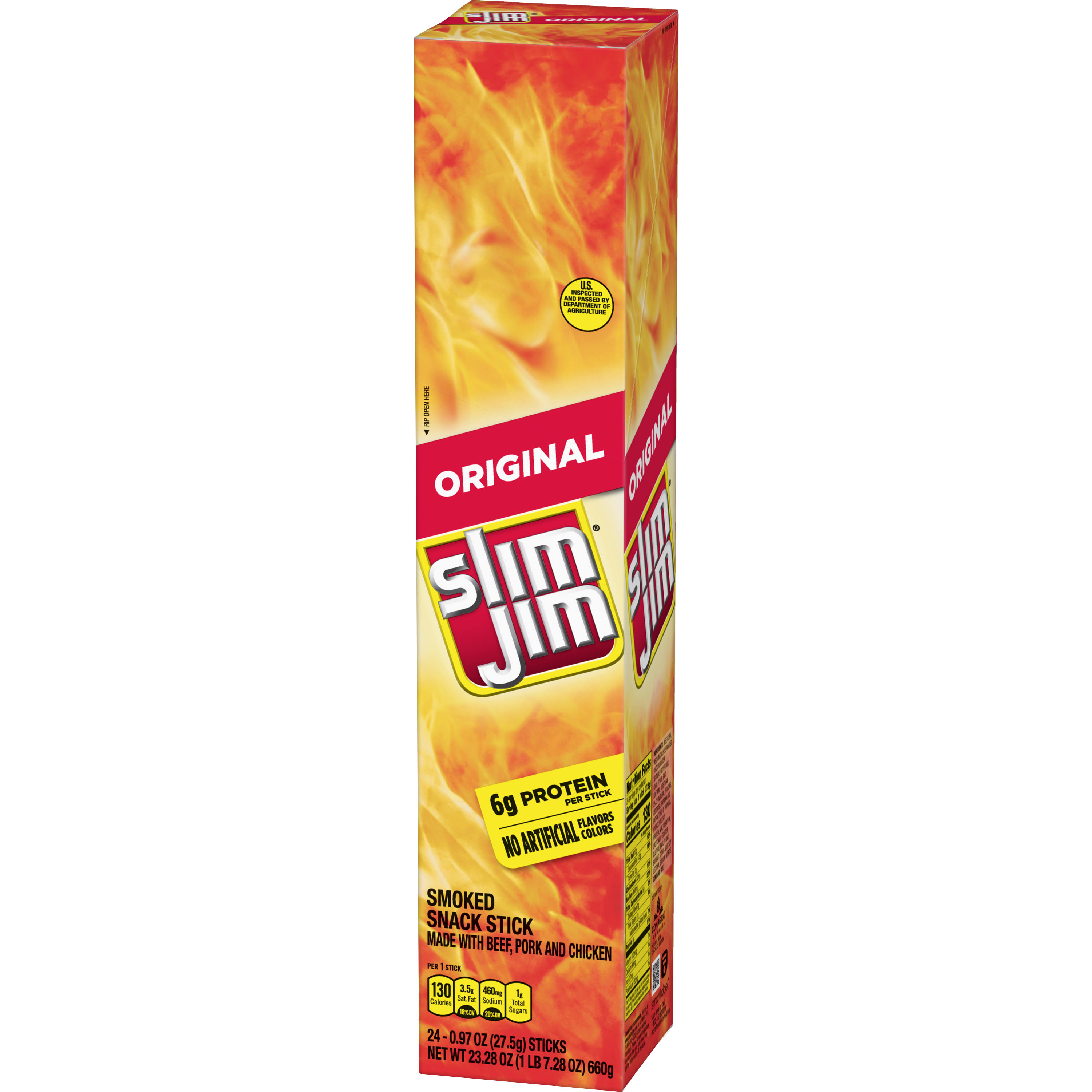 Slim Jim Giant Smoked Snack - 24ct