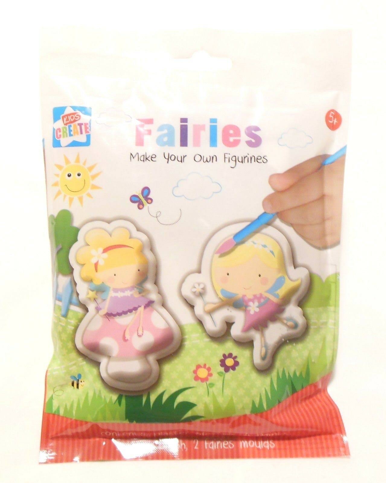 Kids Create Make Your Own Mould & Paint Fairies Set Girls Craft Activity Figurines AC