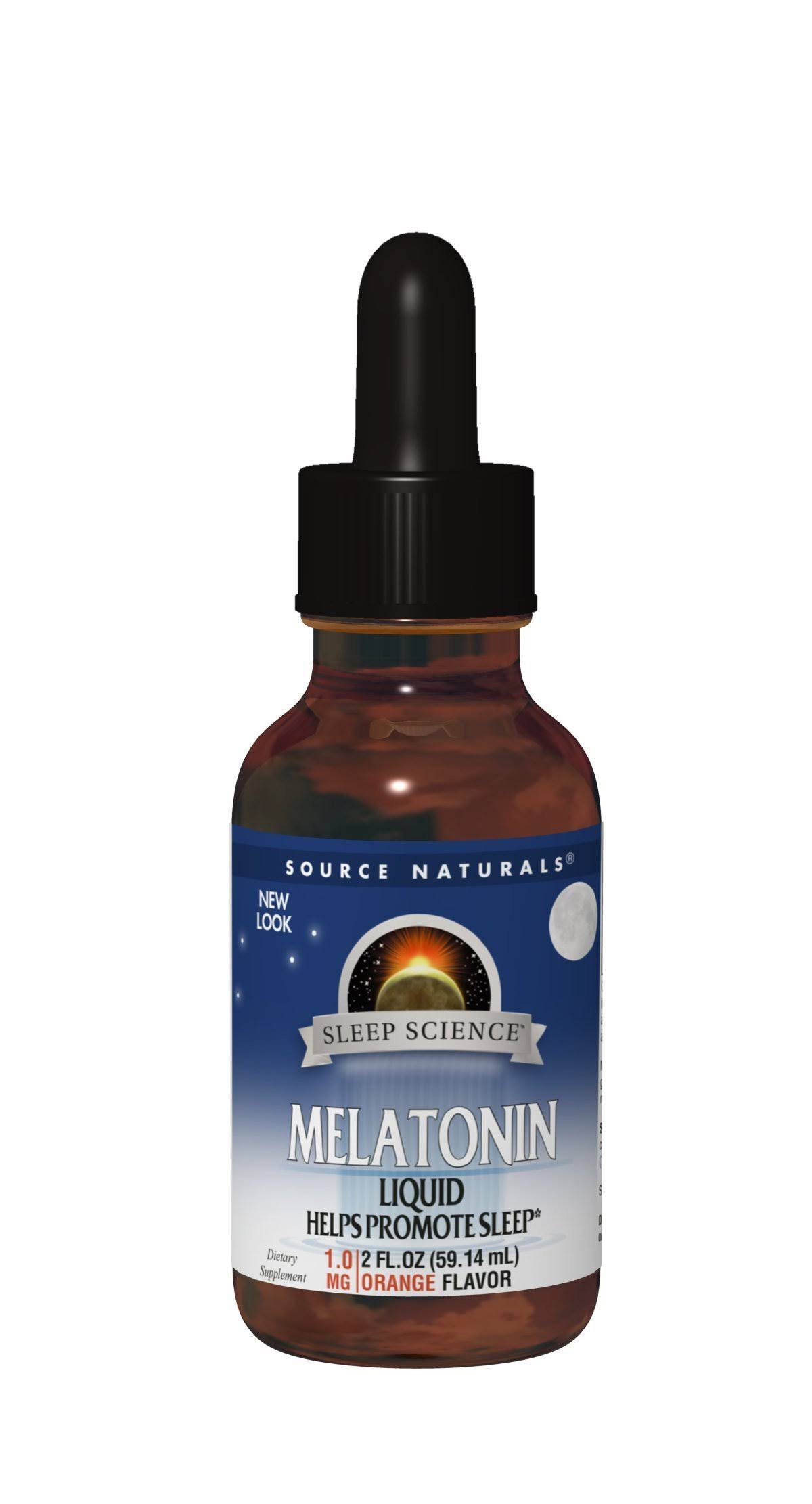 Source Naturals Melatonin Liquid - Natural Orange Flavor, 2 Oz