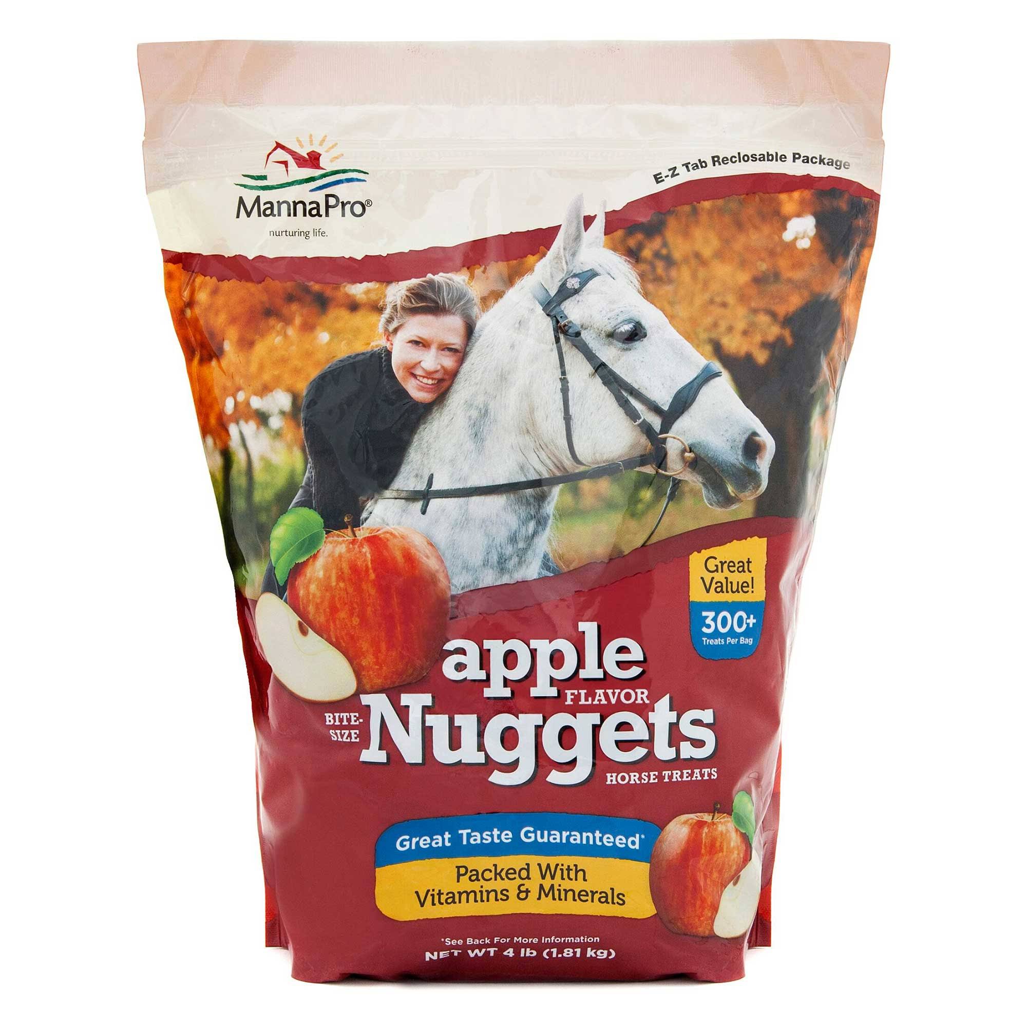 Manna Pro Bite Size Nuggets Horse Treat - Apple, 4lbs