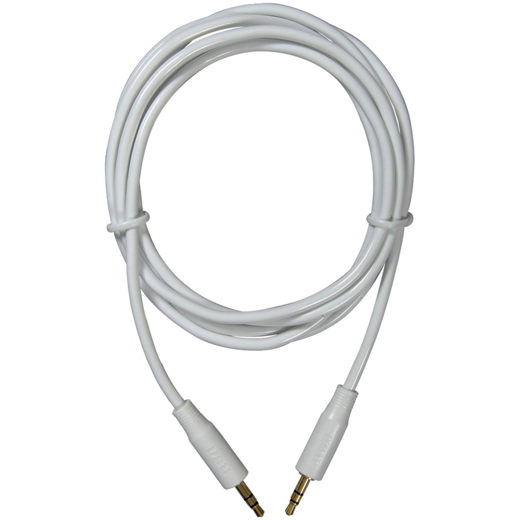 MP3 Audio Cable, White, 3.5mm, 6-Ft.