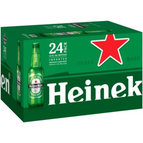 Heineken Imported Beer - 24 pack, 12 fl oz bottles