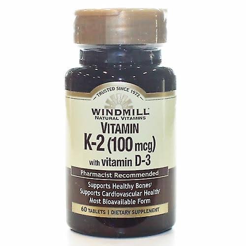 Windmill Vitamin K2 100mcg with Vitamin D3 - 60 Tablets