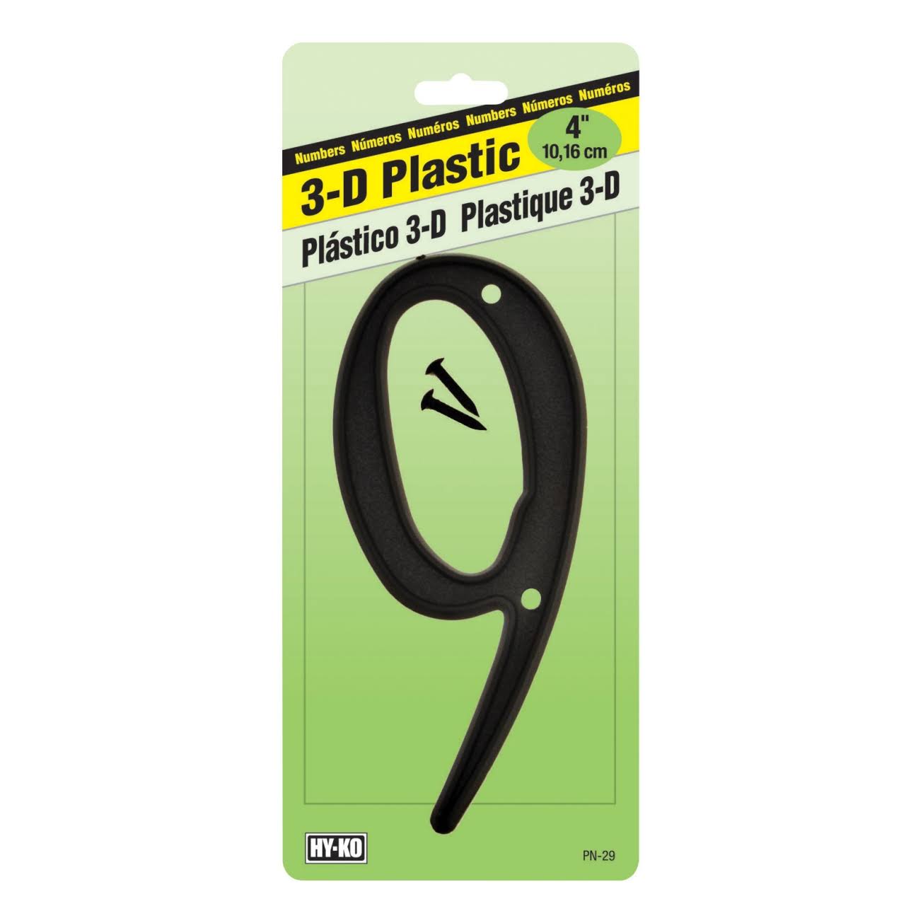Hy-ko Plastic Number - Number 9, 4''