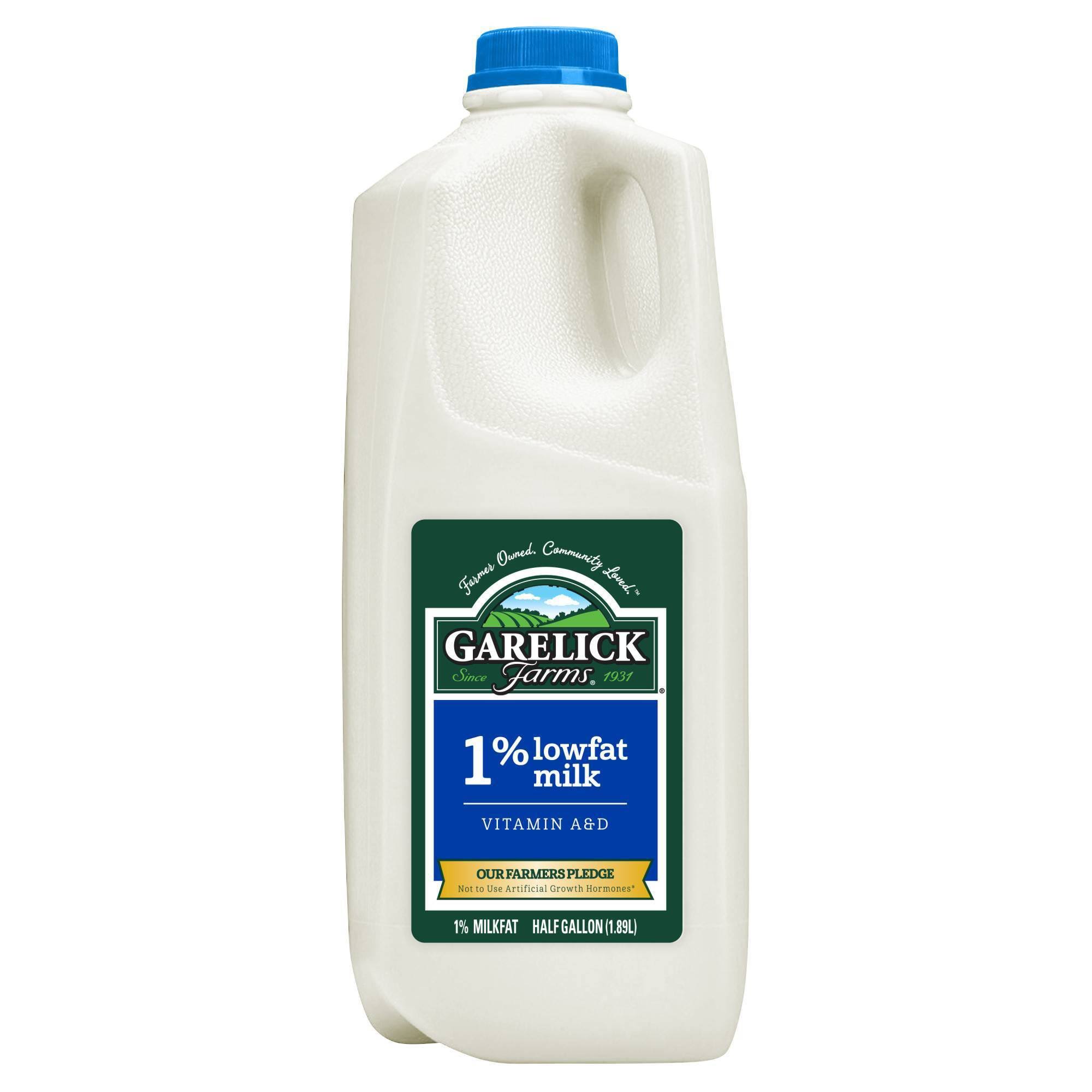 Garelick Farms Milk, 1% Lowfat - half gallon (1.89 l)