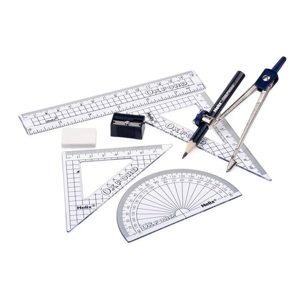 Helix Oxford - Eraser, ruler, sharpener set