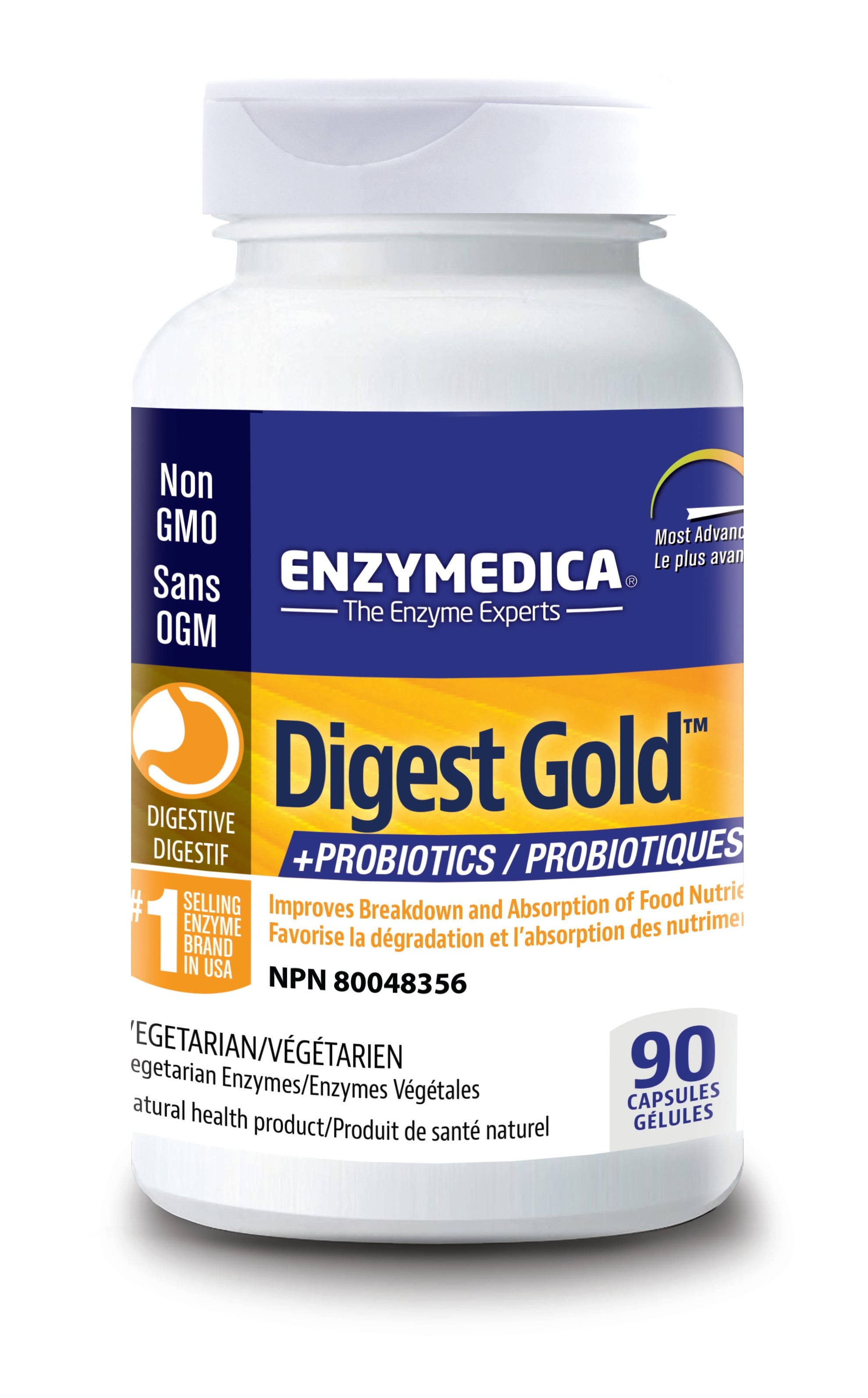 Enzymedica Digest Gold + Probiotics Advanced Digestive Enzymes with Probiotics