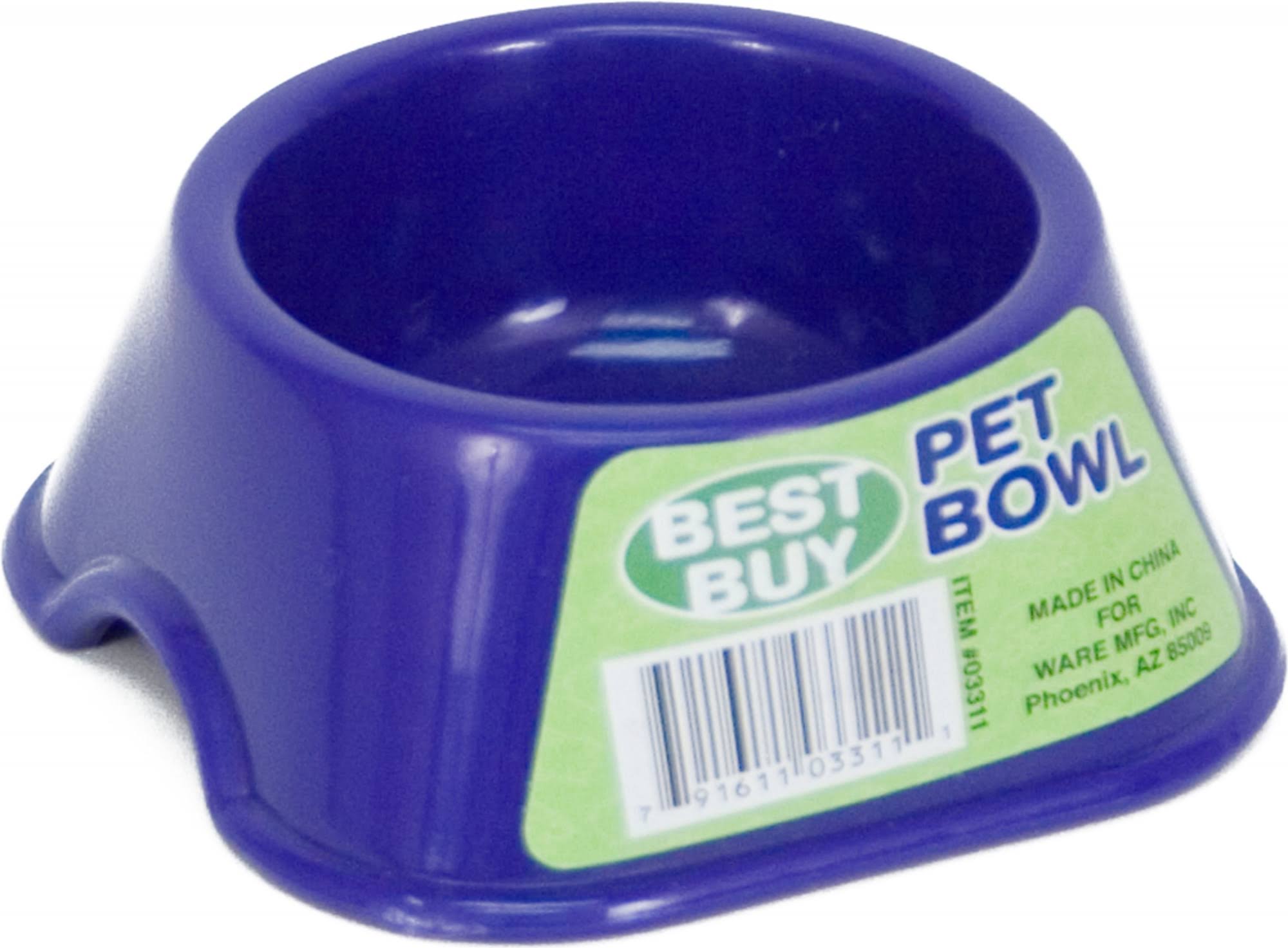 Ware Manufacturing Best Buy Plastic Pet Bowl - for Small Pets, Small