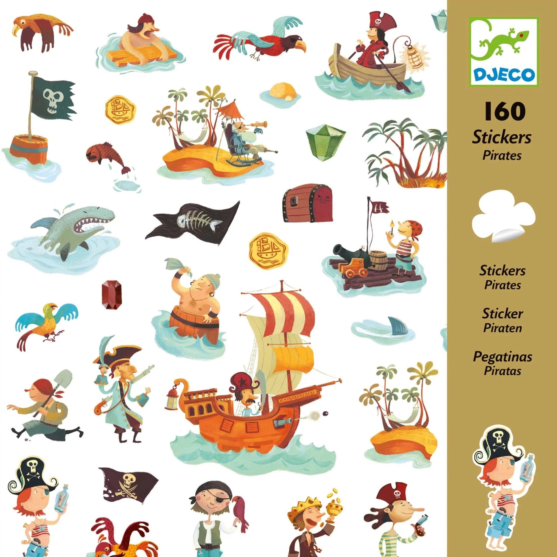 Djeco Pirates Sticker - 160 Stickers